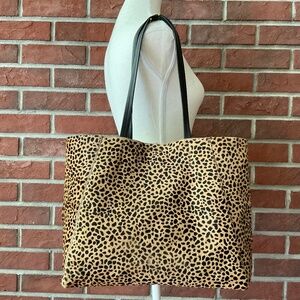 Streets Ahead Leopard Print Dyed Calf Hair and Leather Tote Bag Made in U.S.A.